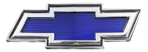 1969-70 Chevrolet Truck Front Hood Emblem (bowtie chrome with blue insert, includes fasteners) ea.