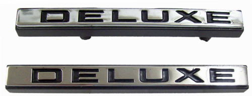 1971-72 Chevy/GMC Truck Fender Side Emblem "DELUXE" with fasteners, pr.