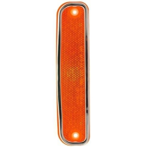 LED Front Side Marker Light Amber with Stainless Trim 1973-80 Chevy & GMC Pickups ea