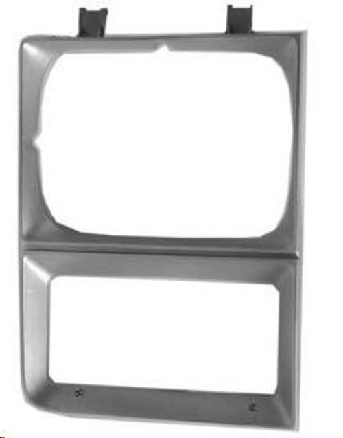 Argent Silver Headlamp Bezel, RH. Fits 1983-84 Chevy Truck w/ Single Headlamps.