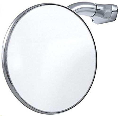 Universal Door Edge PEEP Mirror. 4 inch round head. (chrome)(fits RH or LH) ea.