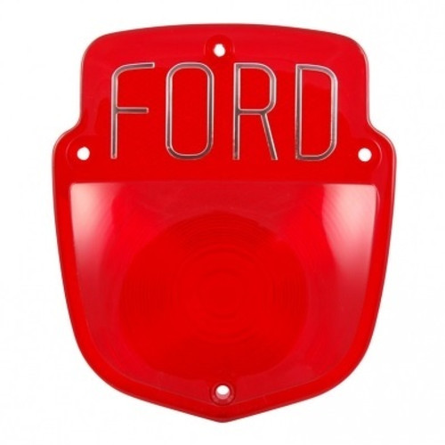 1955-66 Ford Truck Shield Style Tail Lamp Lens w/ "FORD" Block Letter, ea.