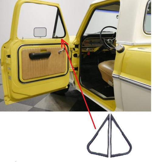 1967-72 Ford F Series Truck Vent Window Seal Kit (LH & RH) pr.