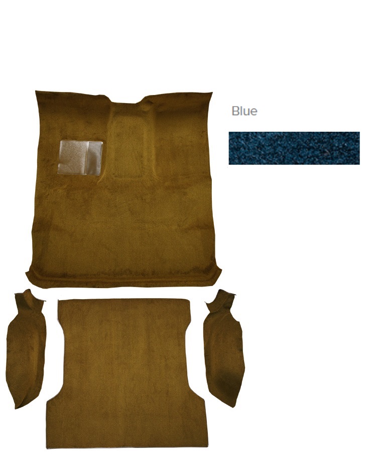 1978-79 Bronco Complete Carpet 4pcs. Set, Blue (Factory Cutpile