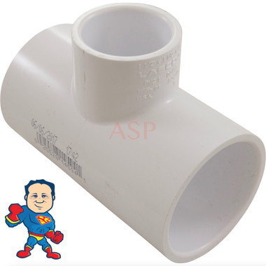 Tee, 1-1/2"slip x 1-1/2"slip x 1"slip