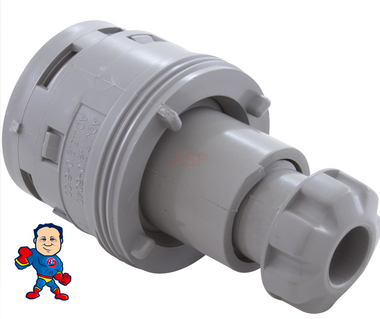 Nozzle, Waterway Poly Jet Caged Style, Directional, 2-1/8" Wide at Threads Gray