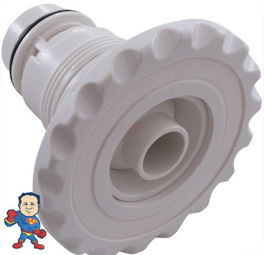 Jet Internal, Waterway, Poly Jet, 4-3/16" face diameter, Fixed Directional, Deluxe Scallop, White