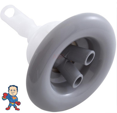 Jet Internal, Pentair, Cyclone Micro, 3" face diameter, Twin Roto, Smooth, Gray