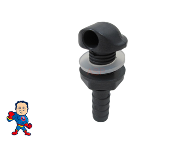 Spa Hot Tub Air Relief 3/8" Barb Gray Nozzle Fitting Leisure Bay Part See Video 