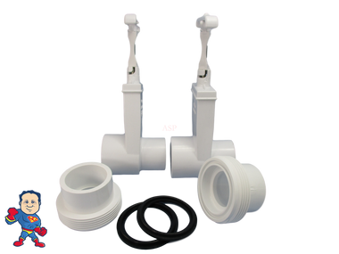 Set of (2) Hot Tub Spa Gate Slice Valve 1 1/2" &  2" Heater Union How To Video