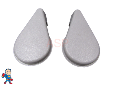 Set of (2) Spa Hot Tub Diverter Reinforced Handle Knob 4" Long 2" Wide Gray How To Video