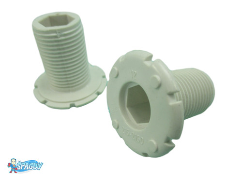 2X Spa Hot Tub 1 1/4" Air Jet Face Fitting 3/4" Thread Injector Part
