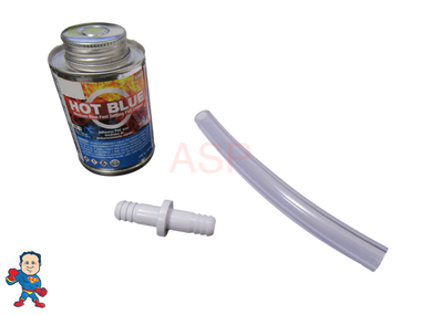 Connect Kit, Glue Kit, 3/8" Tubing, 1/2" OD,  6" length for Air Systems or Jet Body Air Connections