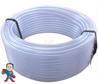 Air or Water Tubing, Vinyl, 1/4"id x 3/8"od, 100ft Roll