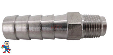 Barb Adapter, 3/8" Barb x  1/8"mpt, Steel