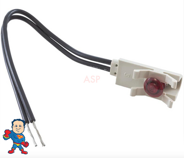 Indicator Light, 230v, 1/4 Hole Size, Red, Analog System 