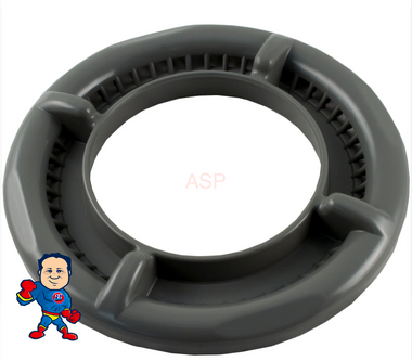 Trim Ring, Waterway DynaFlo II Skimmer, Low Volume, Gray, Weir