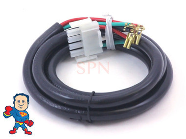 Amp Cord, Pump 1, 2-Speed, 4-Pin Amp, 14/4, 72"Long, Plug Attached, w/Terminated Ends