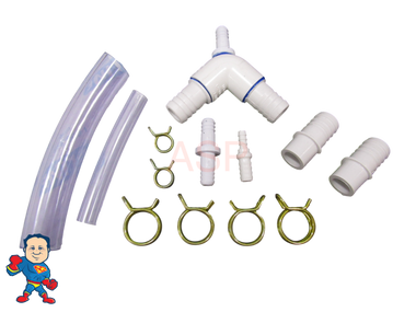 Circulation Pump Fitting fits Watkins Hotspring Spa Hot Tub 3/4" barb x 3/4" Barb 90 with a 3/8" Barb Connect Kit