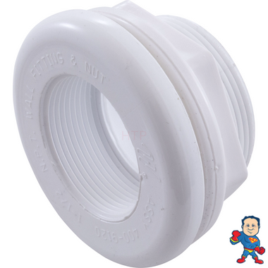 Filter Cartridge Wall Fitting Mount, 1 1/2" Female Pipe Thread X 1 1/2" Slip, 2 3/8" Hole Size