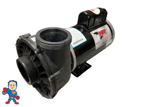 Pump, Waterway Viper, 5.0hp, 230v, 2-spd, 56fr, 2-1/2" x 2-1/2"
Note: This pump is an Usual Size the Suction and Pressure side measure about 3 11/16" Edge to Edge across the threads.