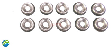 Set of (10) Cabinet Panel Screw Collets For Hot Tubs, Fits # 8 Screws, Zinc