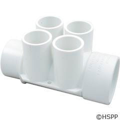 Manifold, 3/4"s, 4 Port, Flow Thru, 1-1/2"s x 1-1/2"spg