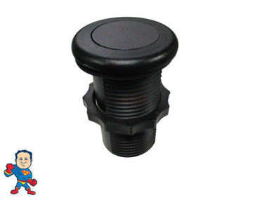 Air Button, TDI 3428, Low Profile, 1-1/4" Hole  Size, 1-5/8" Face Diameter, Black
