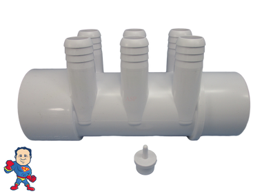 Water Manifold, 2"street x 2"slp x (6) 3/4" Ports, Video How To