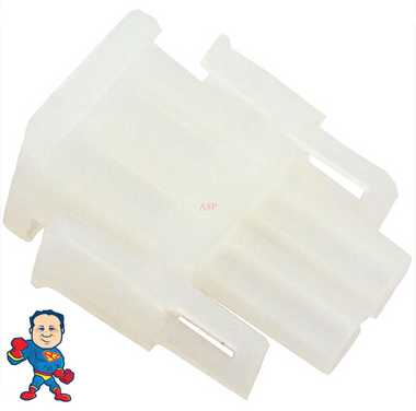 Plug, Housing, Male, AMP, 2 Pin, Cord Side, Light Connector