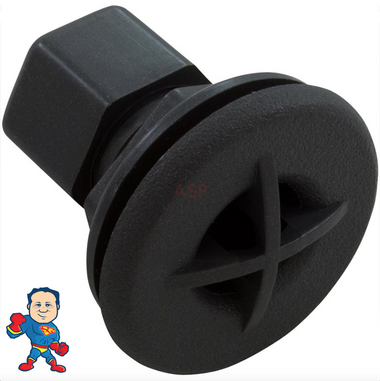 Thermowell, Thru-Wall, 3/8" Bulb Size, 1" Hole Size, Universal Black