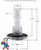 Jet Internal, CMP Typhoon 200, 2" Face Diameter, Directional, 5 Scalloped, Text, Gray