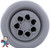 5", Jet , Pentair, Cyclone, Jet, 7 Roto, Smooth, Gray 