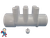 The manifold featured in this kit is Open on both ends.. One end receives a 2" Pipe or fitting that would measure 2 3/8" OD and on the other end glues inside of a 2" fitting that would measure 2 3/8" Inside Diameter..
