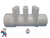 The manifold featured in this kit is Open on both ends.. One end receives a 2" Pipe or fitting that would measure 2 3/8" OD and on the other end glues inside of a 2" fitting that would measure 2 3/8" Inside Diameter..
