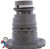 Jet Internal, Waterway, Poly Jet, 3-3/8" face diameter, Roto, Deluxe Scalloped, Gray