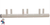 (6) Way Tee Barb Coupler 3/4" Barb x 3/4" Barb with (2) 3/8" Barbs