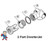 Jet Body, Pentair, 3 Port, Diverter Jet Body, Water, 2" Slip X 2" Slip X 2" Slip, 1" Air Slip
 This is a blow up of the order of the parts used in the jet body in the order used.. 
