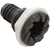 1 5/8" Face, Jet Assembly, Waterway, Ozone, Swirl Face, 1 1/8 to 1 1/4" Hole Size, 3/4" Barb, Dark Gray