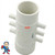 Manifold, 3/8" Barb, 6 Port, Flow Thru, 1-1/2"s x 1-1/2"spg