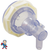 Jet Body, Waterway, Power Storm, Fits 5" Face Diameter Thread In Style Jets, 3/4" Barb Water, 3/8" Barb Air, 3 3/4" Hole Size