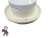 Jet Internal, Waterway, Poly Storm, 3-3/8" Face Diameter, Directional, Texture Scallop, White