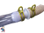 This is an example of the coupler and clamps being used to connect the old tubing with new.. 