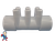 This manifold featured in this kit is Open on both ends.. Each end receives a 2" Pipe or fitting that would measure 2 3/8" OD..