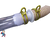 This is an example of the coupler and clamps being used to connect the old tubing with new.. 
