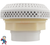 Suction Assembly, WW, 3-1/2" Hi-Flow, 2-3/8"hole size,1-1/2"s,White ,w/o Vac Brk