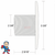 Wall Fitting, Hydro Air, Hydro Jet, 2-9/16" Deep, 2-3/8" hole size, Long, White
