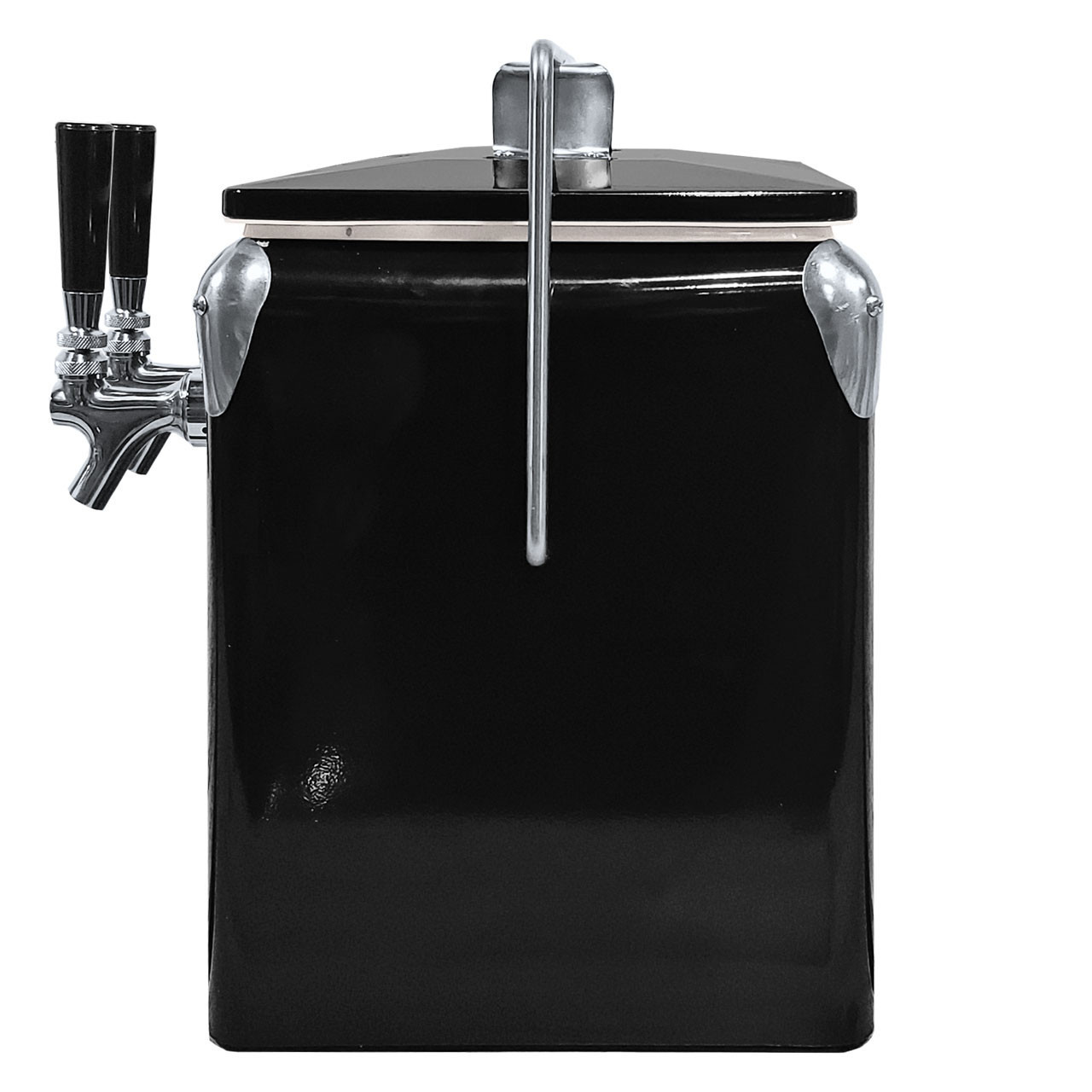 NY Brew Supply Jockey Box Cooler - 2 Faucet, 3/8 X 50' Stainless Steel Coils, 48qt, Draft Beer