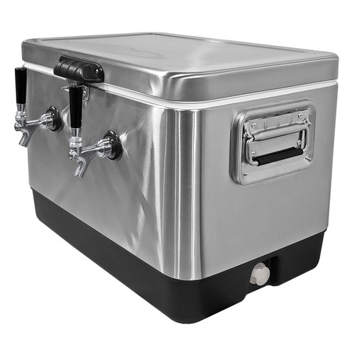 Jockey Box Picnic SS Cooler, 54QT, 2 Faucets, 2 x 120' Coils Jockey Box Picnic SS Cooler, 54QT, 2 Faucets, 2 x 120' Coils