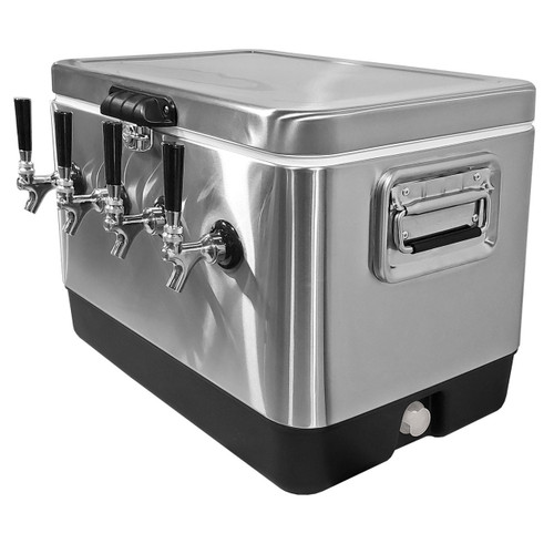 Jockey Box Picnic SS Cooler, 54QT, 4 Faucets, 4 x 50' Coils Jockey Box Picnic SS Cooler, 54QT, 4 Faucets, 4 x 50' Coils